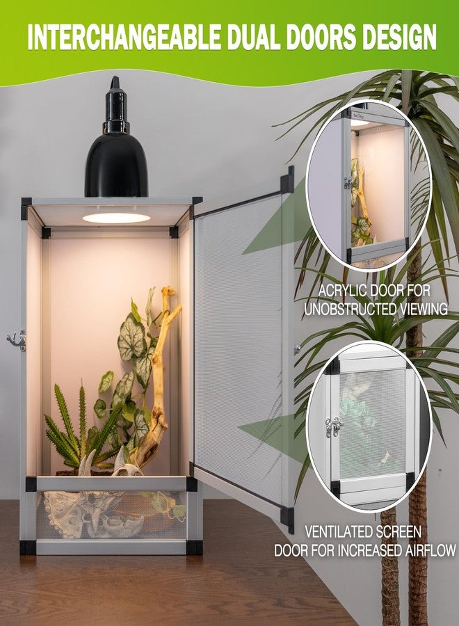 Toxirium Jumping Spider Enclosure, Small Reptile Cage Hatching Habitat, Toxirium 8" x 8" x 12" Screen & Acrylic Doors, Ventilated Terrarium for Lizards, Snakes, Frogs, Easy Assembly, Two Doors - Image 5